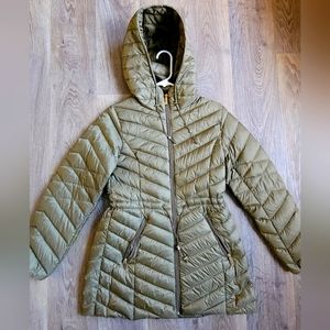 Gallery Army Green Down Puffer Jacket